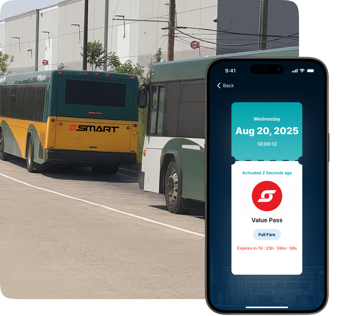 Driver validating a SMART pass on the Bhadala Atlas app